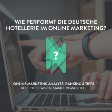 Blog Banner der das Thema Performance der deutschen Hotellerie im Online Marketing aufgreift